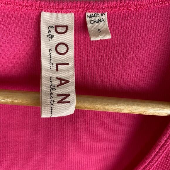 DOLAN Tulle Sleeve Tank Top Size S Hot Pink Preppy Going Out Feminine Colorful - Picture 9 of 12